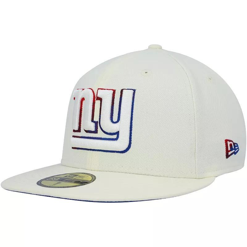 Mens New Era Cream New York Giants Chrome Dim 59FIFTY Fitted Hat Product Image