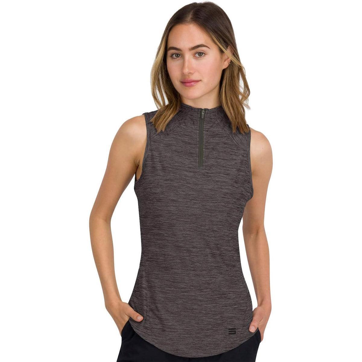 Three Sixty Six Women's Sleeveless Mock Neck Golf Polo Product Image