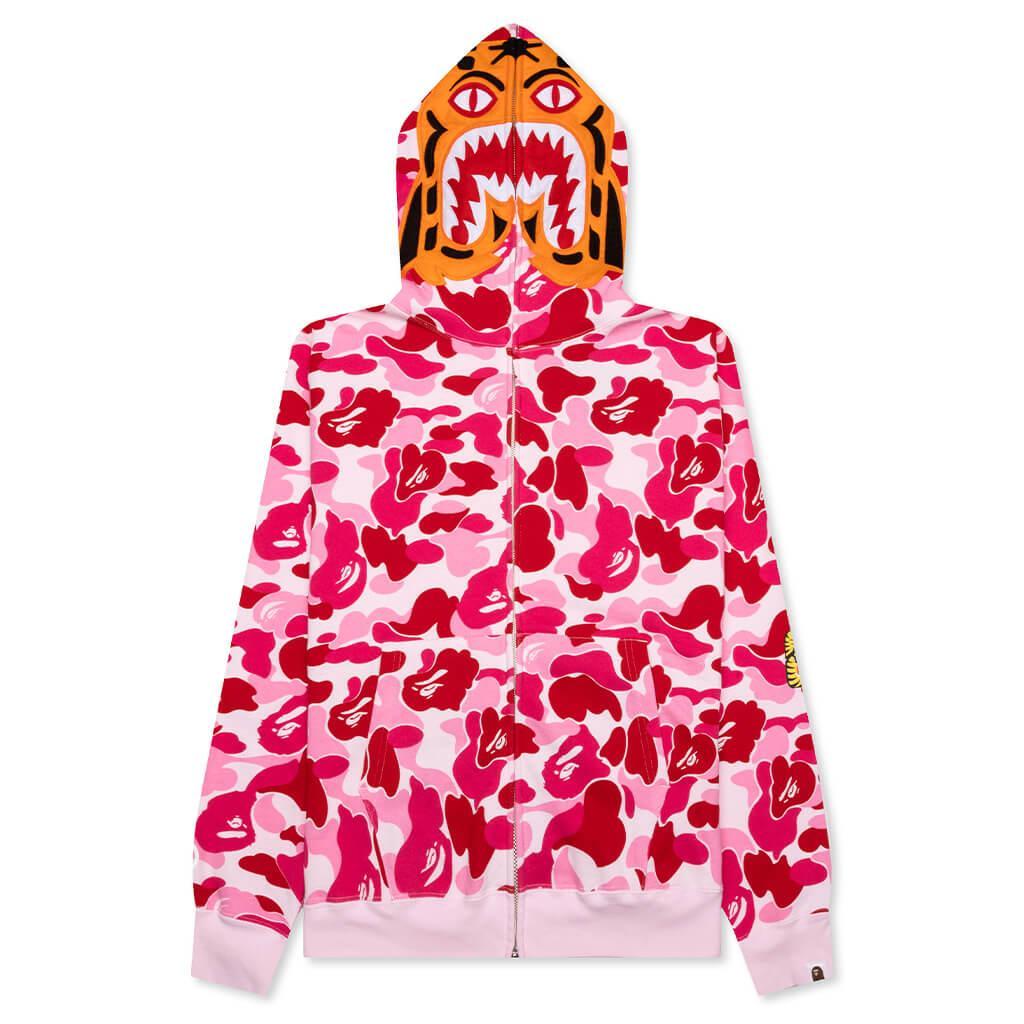 Abc Camo Tiger Full Zip Hoodie - Pink Male Product Image