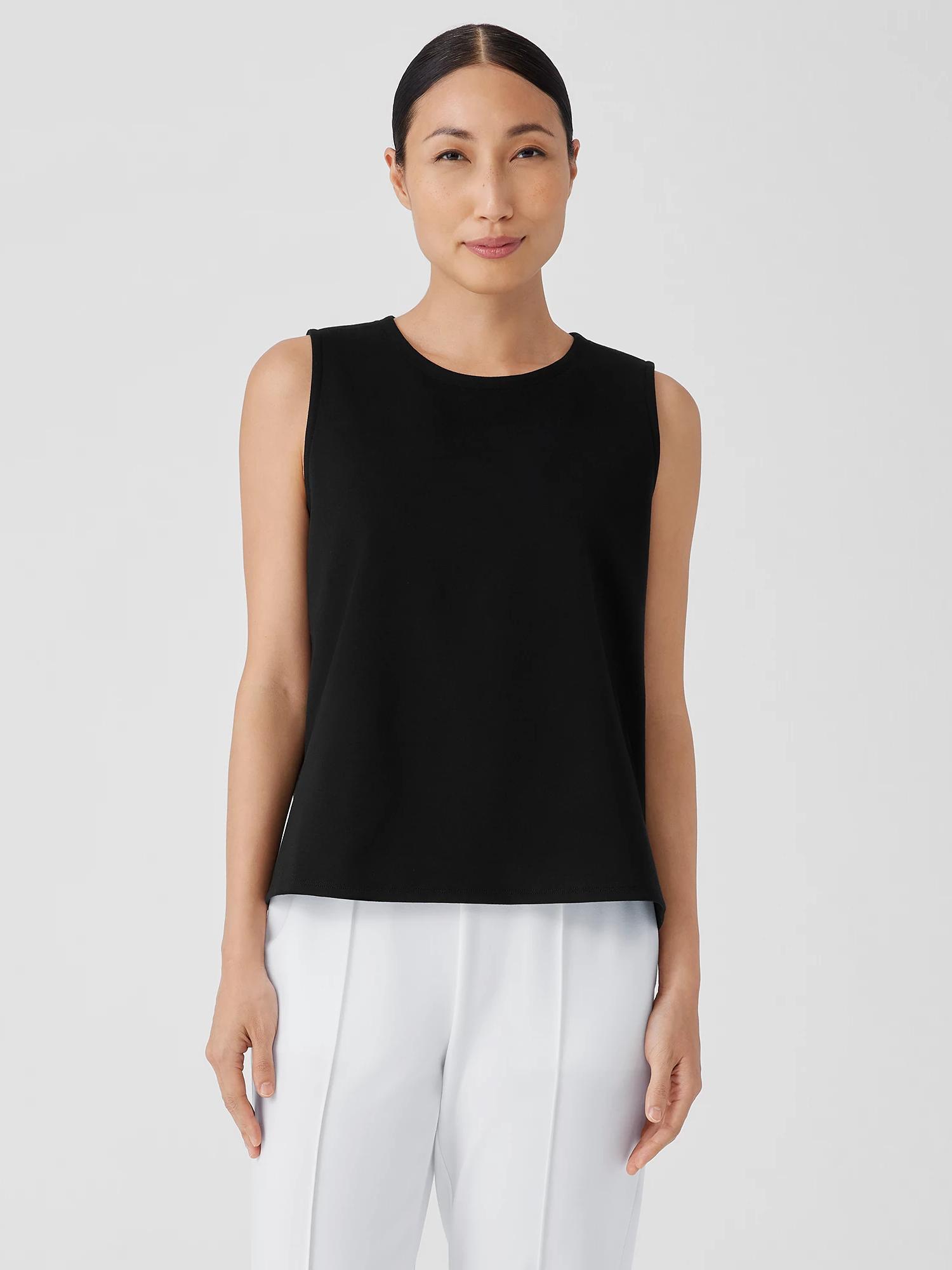 EILEEN FISHER Washable Flex Ponte Round Neck Tankfemale Product Image