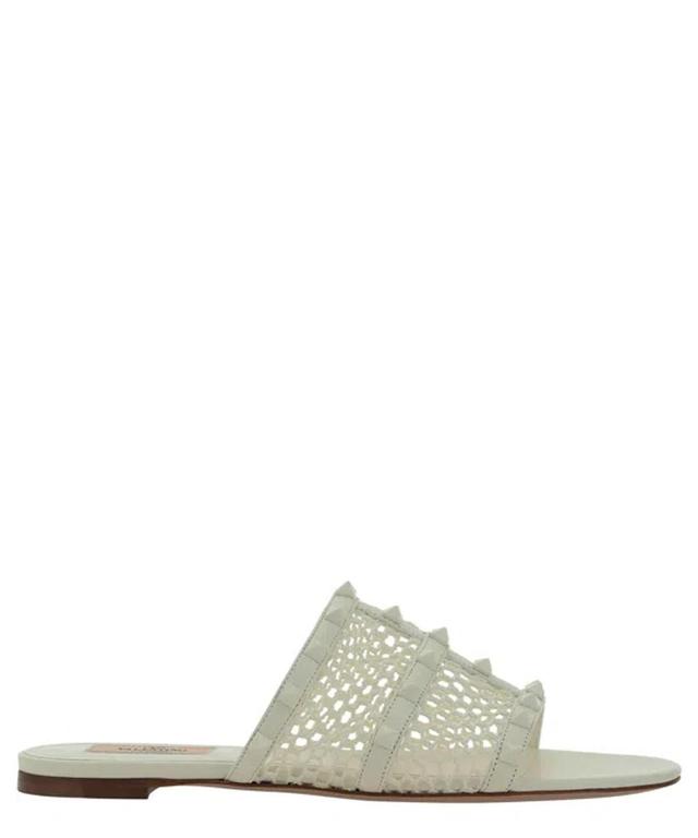 Rockstud Sandals In White Product Image