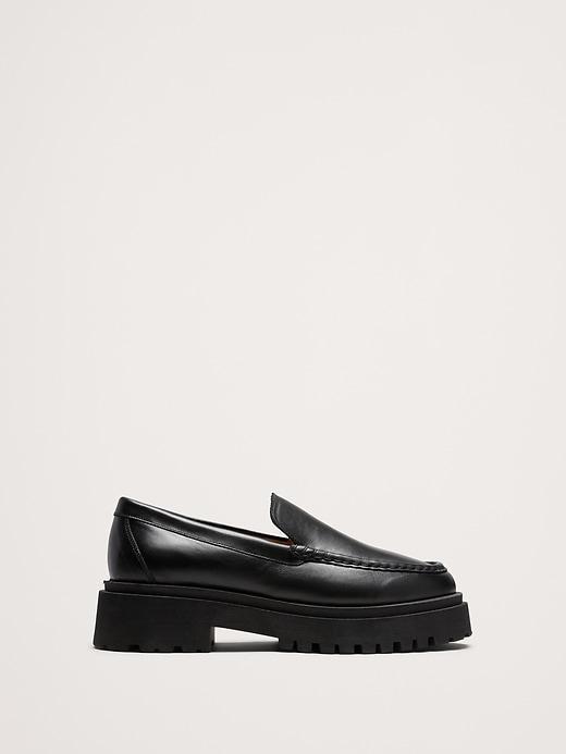 Italian Leather Lug-Sole Loafer Product Image