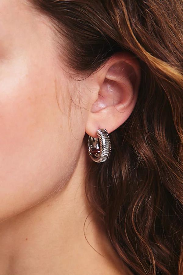 Ribbed Hoop Earring Womens at Urban Outfitters Product Image