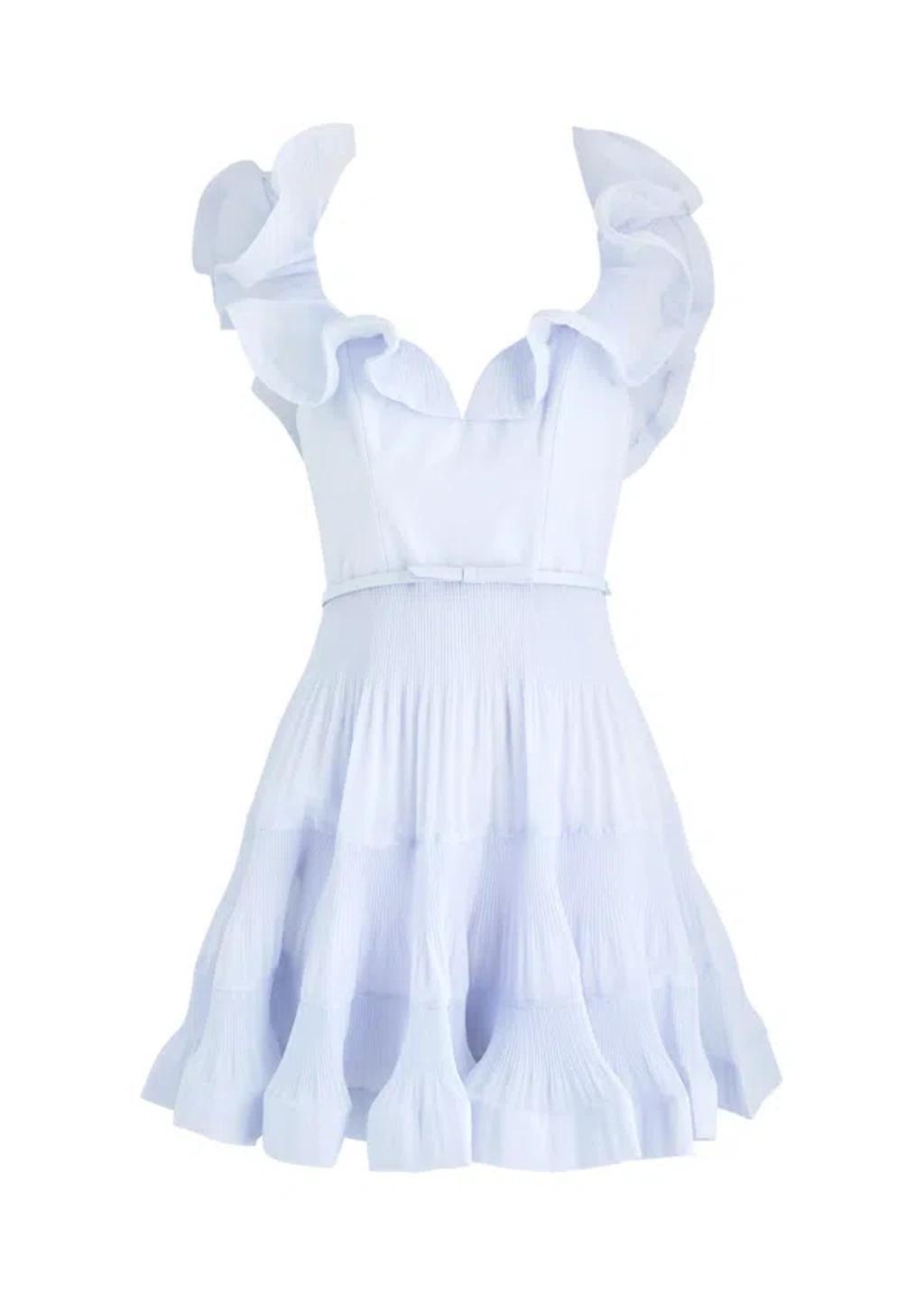 ZIMMERMANN Dress With Ruffles In Lilac Product Image