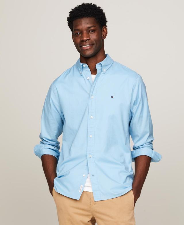 Tommy Hilfiger Mens Poplin Long Sleeve Button-Down Shirt Product Image