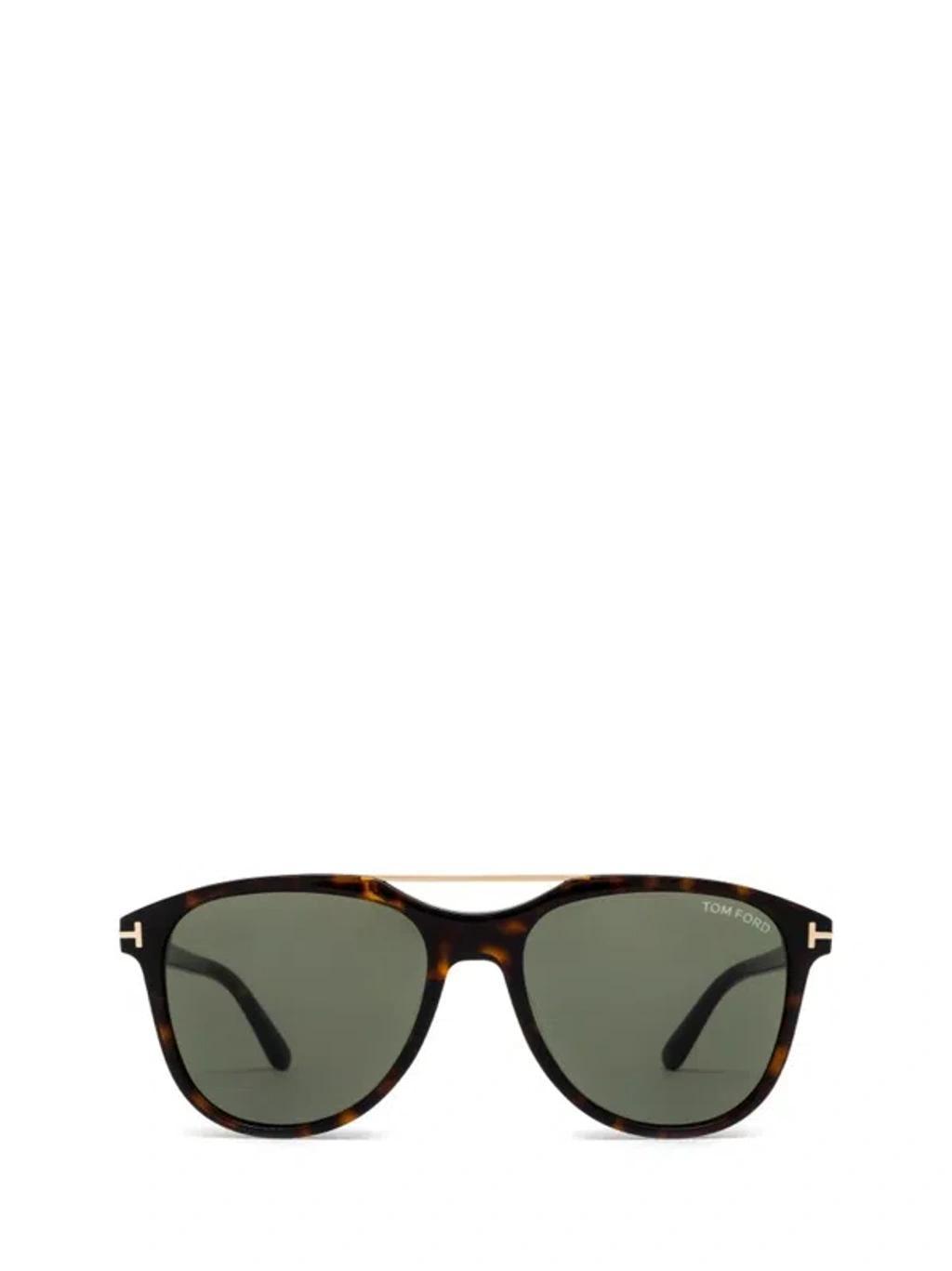 Eyewear Damian Pilot Frame Double Bridge Sunglasses In Brown Product Image