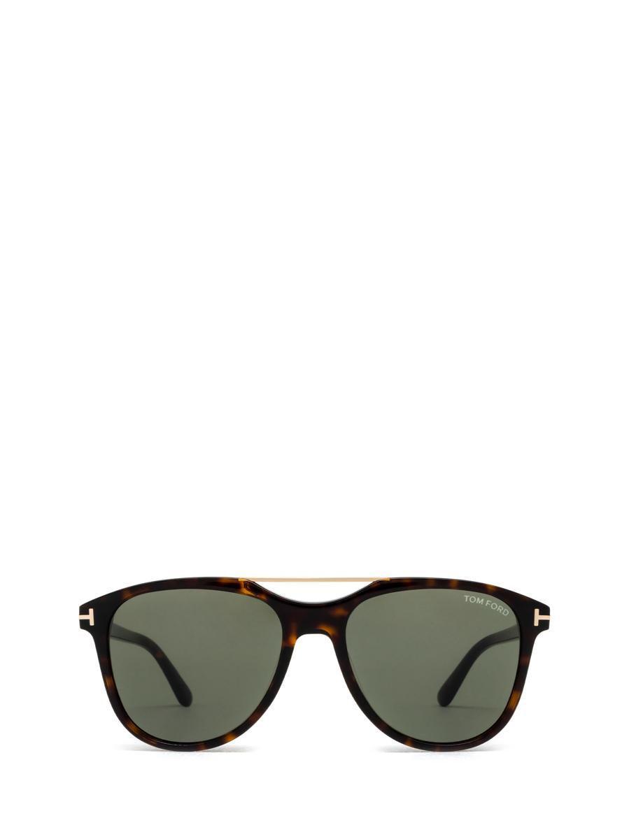 Eyewear Damian Pilot Frame Double Bridge Sunglasses In Brown Product Image