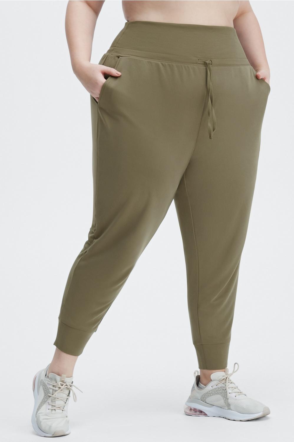 Fabletics Eco Sleek Knit Drawstring Pant Womens green Size XXL Product Image