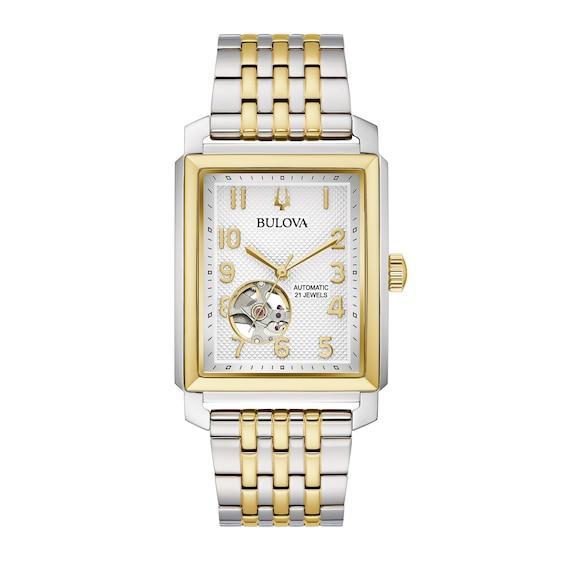 Bulova Classic Sutton Mens Automatic Two Tone Stainless Steel Bracelet Watch 98a308, One Size Product Image