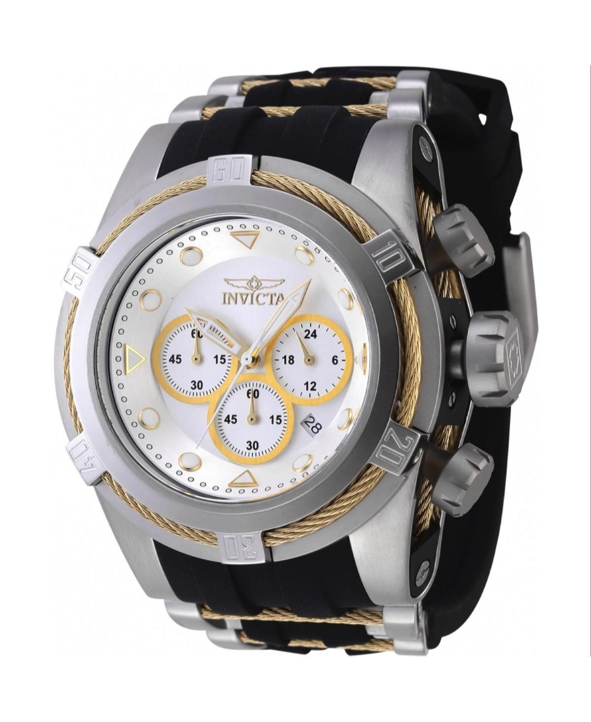 Invicta Mens 46467 Bolt Quartz Chronograph Gold, Silver Dial Watch - Silver Product Image