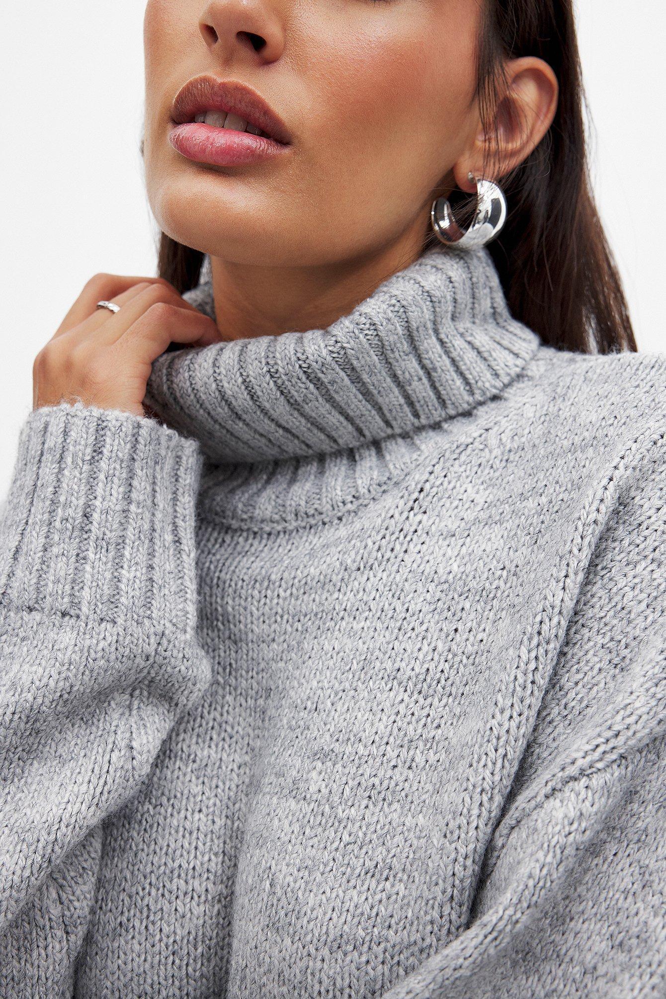 Turtle Neck Knitted Sweater Product Image