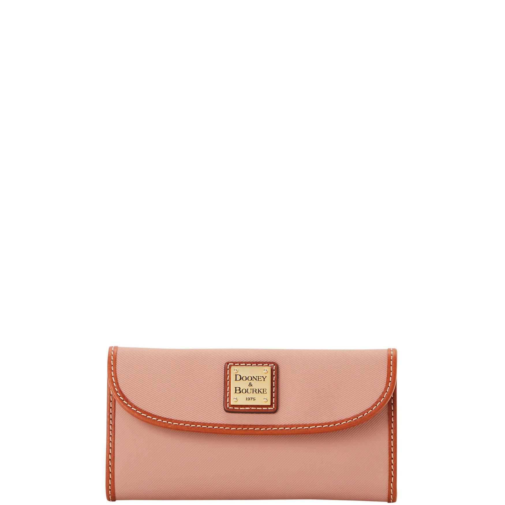 Dooney & Bourke Womens Torino Continental Leather Clutch in Dusty Rose Product Image