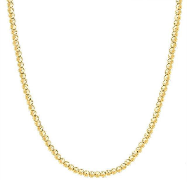 Paige Harper 14k Gold Over Recycled Brass Bead Chain Necklace, Womens Gold Tone Product Image