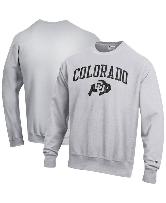 Mens Champion Colorado Buffaloes Arch Over Logo Reverse Weave Pullover Sweatshirt Product Image