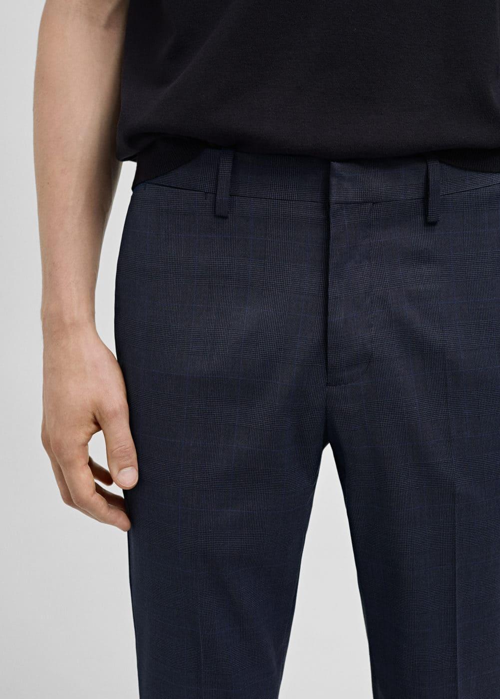 MANGO MAN - Stretch fabric super slim-fit suit pants indigo blueMen Product Image