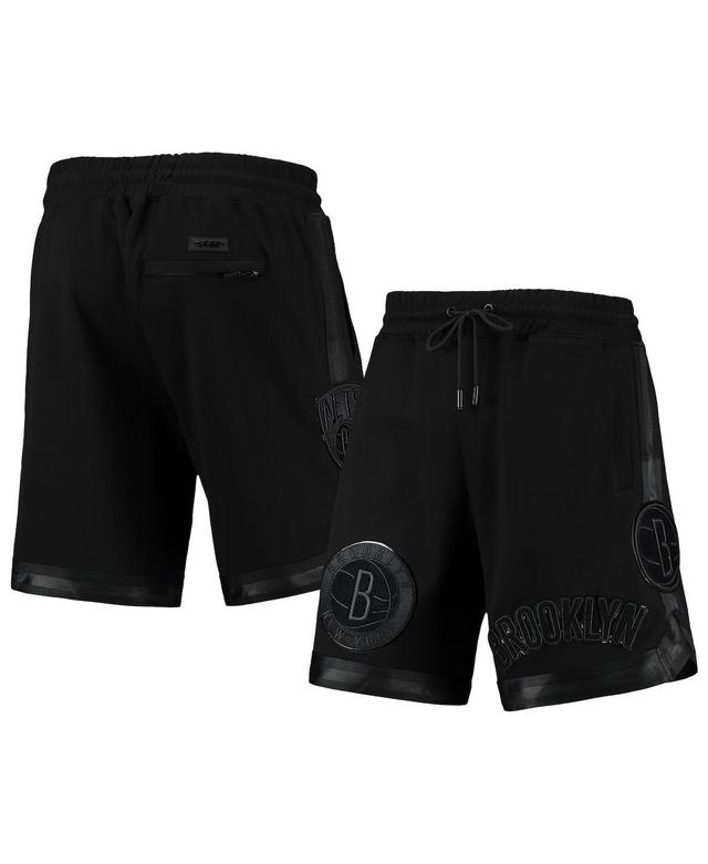 Mens Pro Standard Brooklyn Nets Triple Black Gloss Shorts Product Image