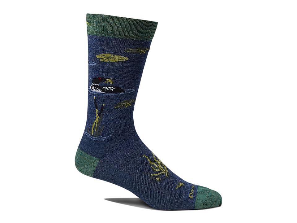 Darn Tough Vermont Diver Crew Lightweight (Denim) Men's Crew Cut Socks Shoes Product Image