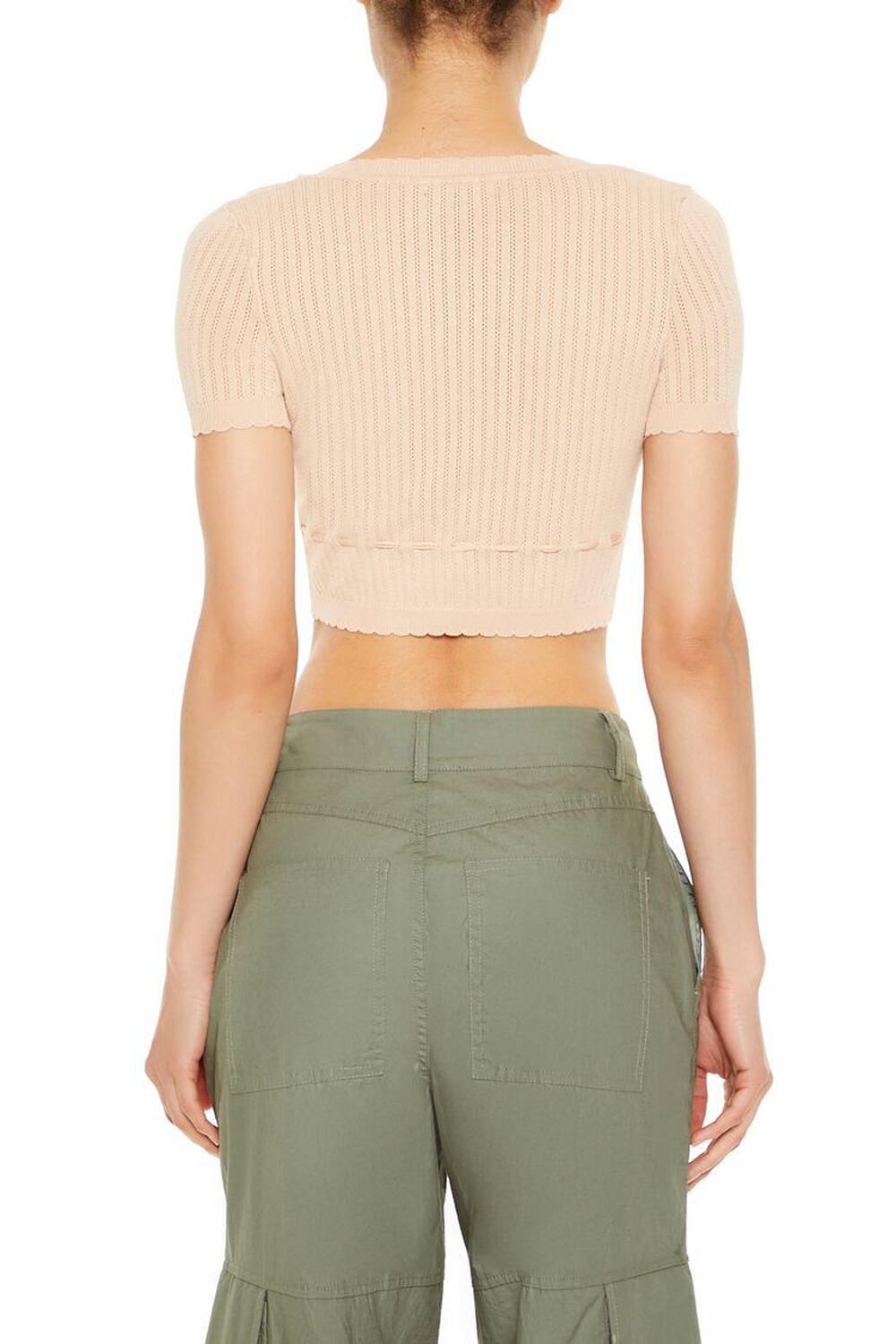 Sweater-Knit Ribbon Crop Top | Forever 21 Product Image