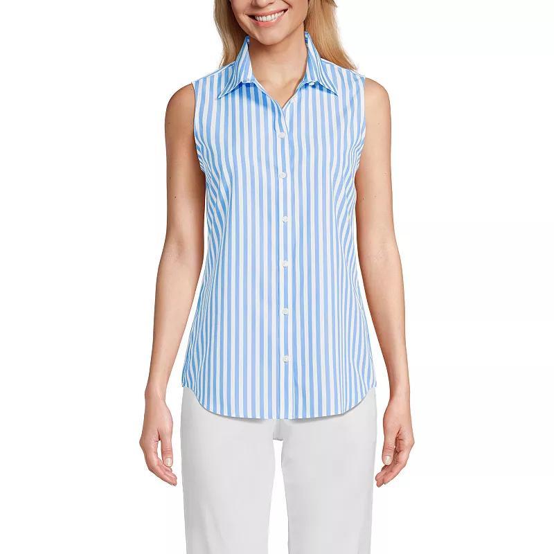 Womens Lands End Wrinkle Free No Iron Sleeveless Shirt Product Image