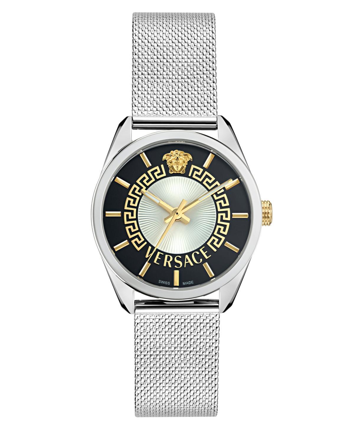 Versace Womens Swiss Stainless Steel Mesh Bracelet Watch 36mm - Stainless Product Image