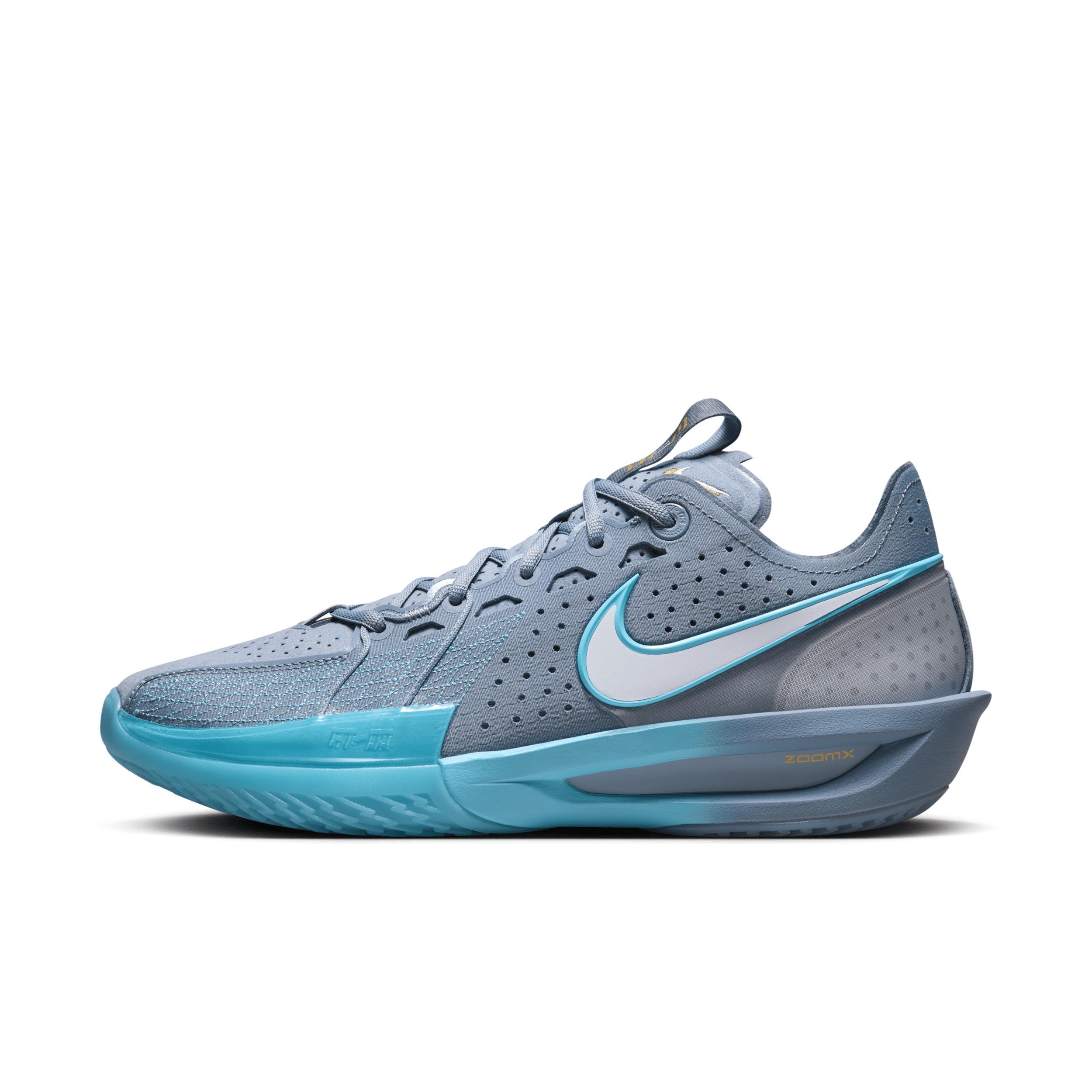 Nike Mens Air Zoom G.T. Cut 3 - Basketball Shoes Ashen Slate/Football Grey/Baltic Blue Product Image