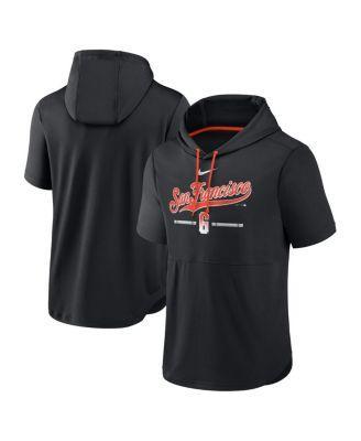 Men's Black San Francisco Giants City Connect Short Sleeve Pullover Hoodie Product Image