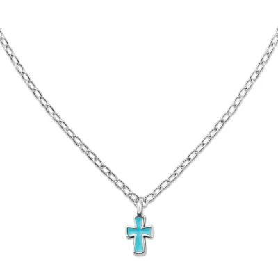 Enamel Petite Cross Necklace Product Image