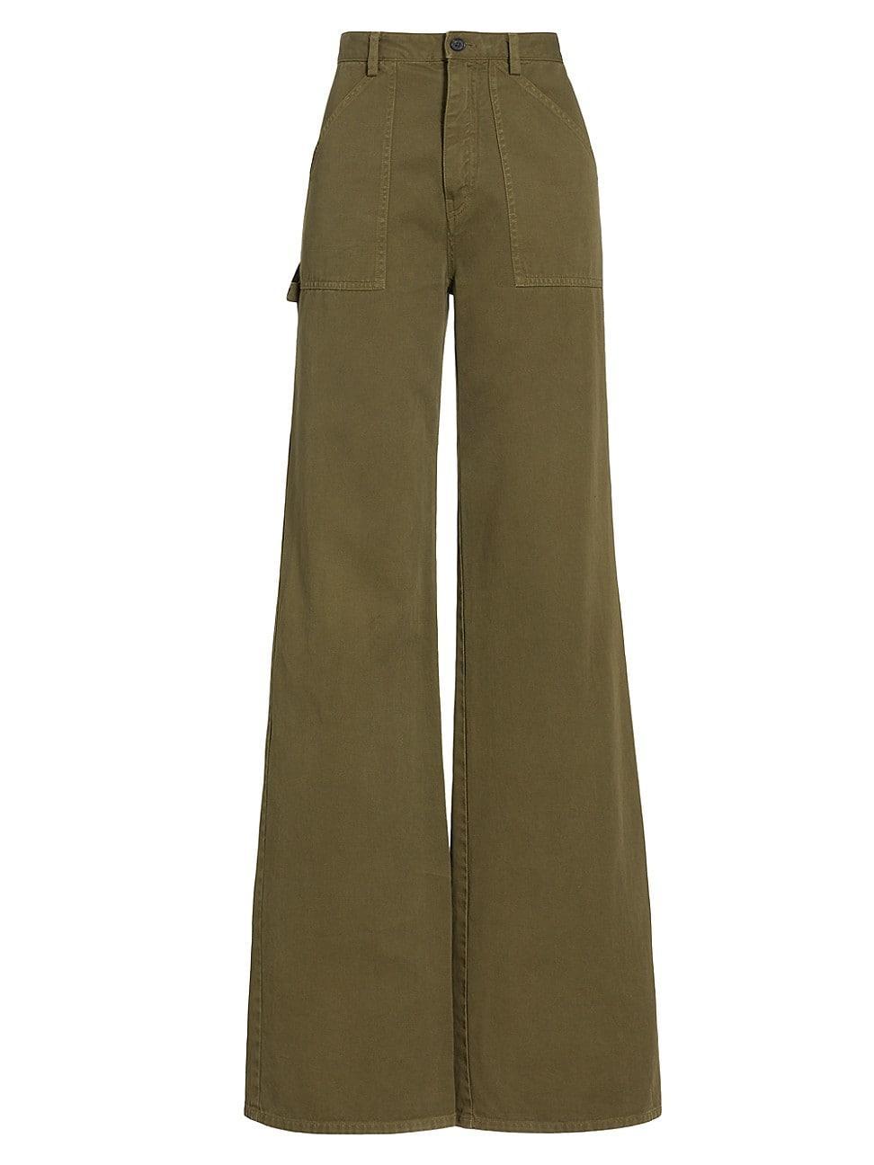 Womens Quentin High-Waisted Canvas Pants Product Image