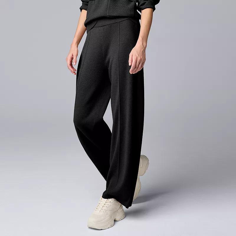 Womens Simply Vera Vera Wang Straight Leg Sweater Pants Product Image