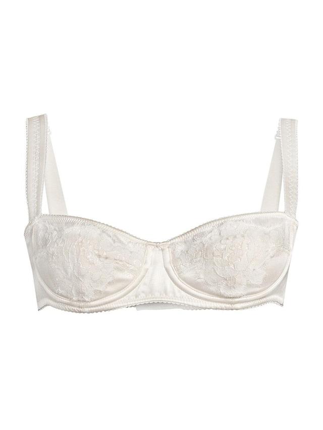 Womens Silk & Lace Balconnette Bra Product Image