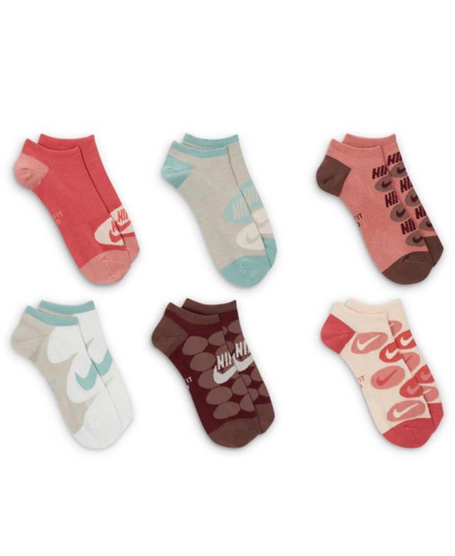 Unisex Everyday 6-pk. Lightweight No-show Training Socks In Multicolor,pink Product Image