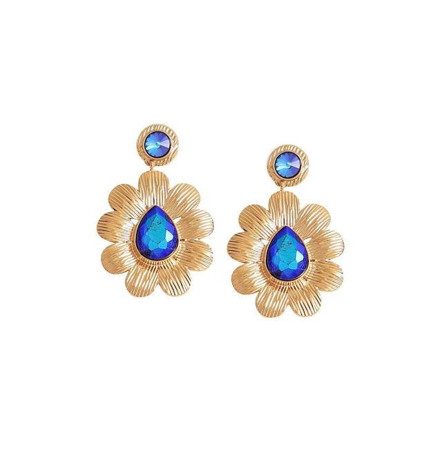 Sohi Womens Teardrop Flora Drop Earrings Product Image