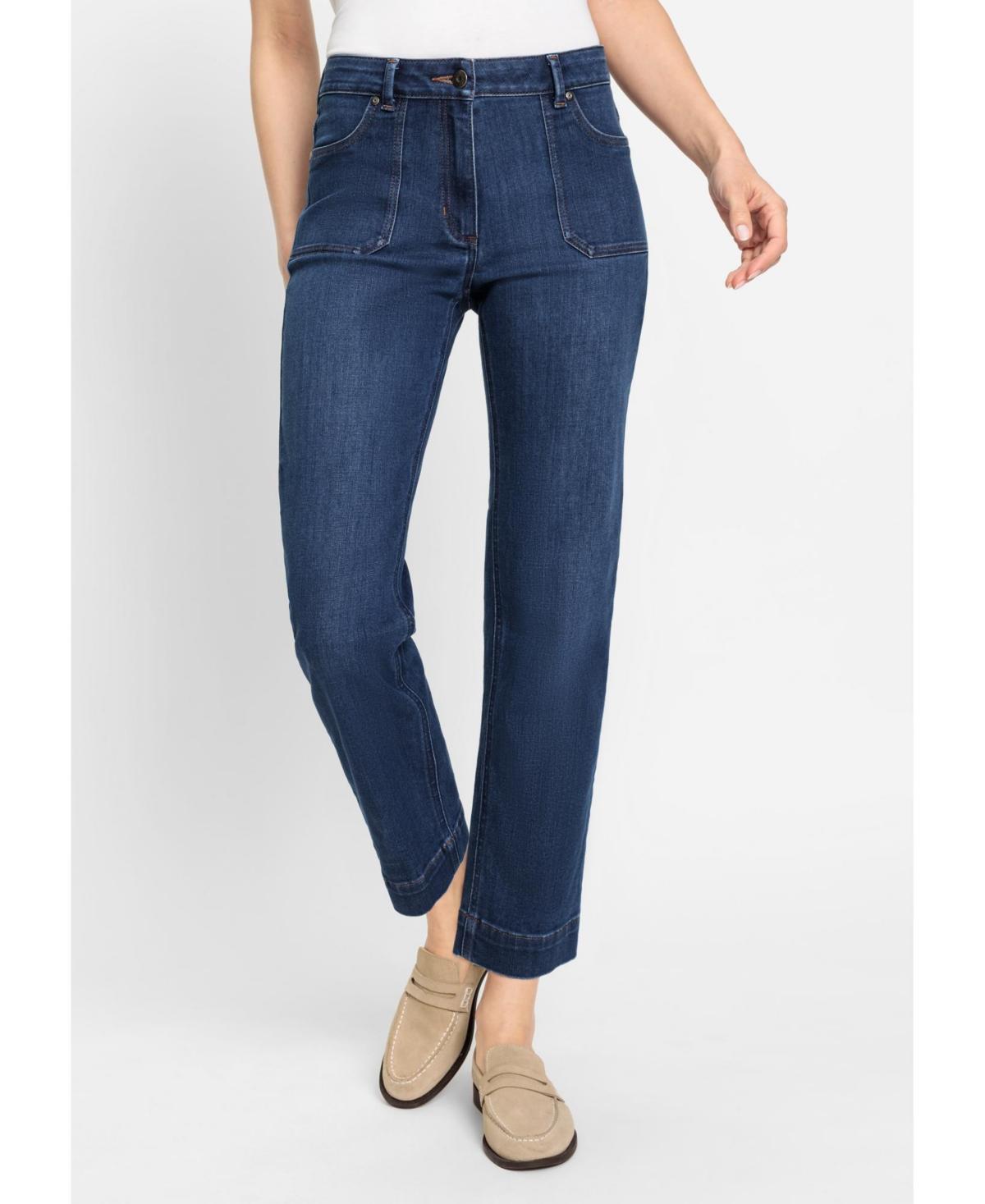 Olsen Womens Mona Fit Straight Leg Power Stretch Cropped Jean Product Image