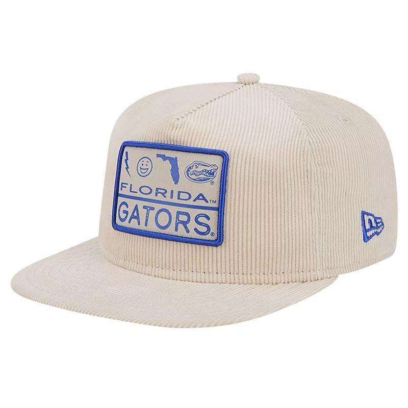 New Era Mens Cream Florida Gators Corduroy Golfer Snapback Hat Product Image