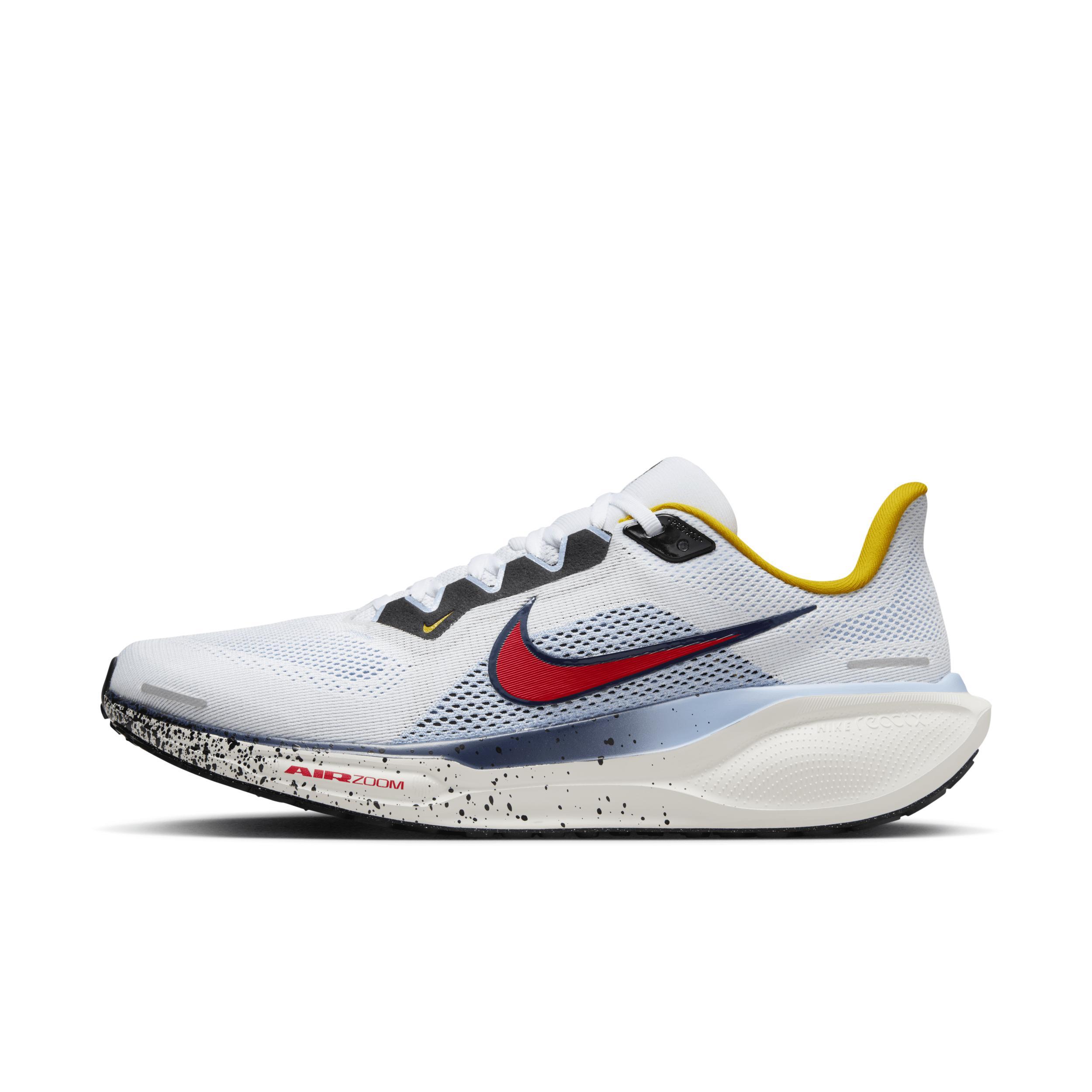 Nike Mens Nike Air Zoom Pegasus 41 T&F - Mens Running Shoes White/Speed Red/Psychc Blue Product Image