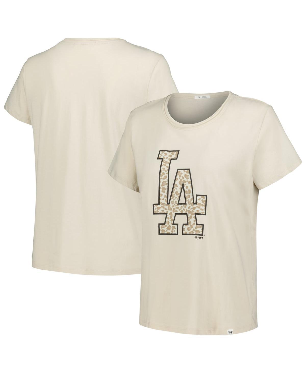 47 Brand Womens Oatmeal Los Angeles Dodgers Imprint Frankie T-Shirt Product Image