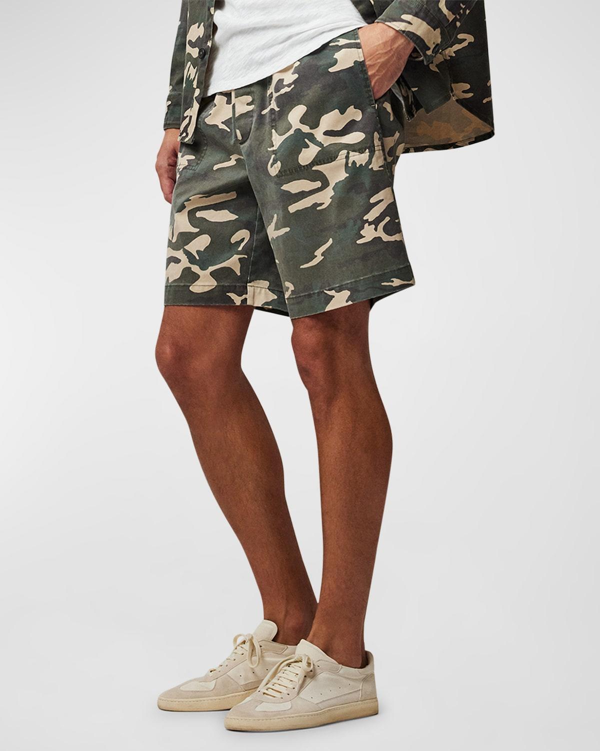 Mens Camouflage Cotton Shorts Product Image