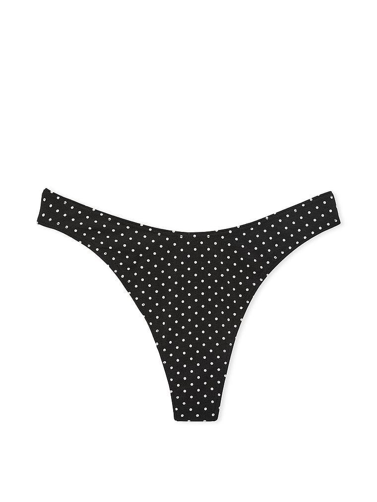 Stretch Cotton High-Leg Scoop Thong Panty Product Image