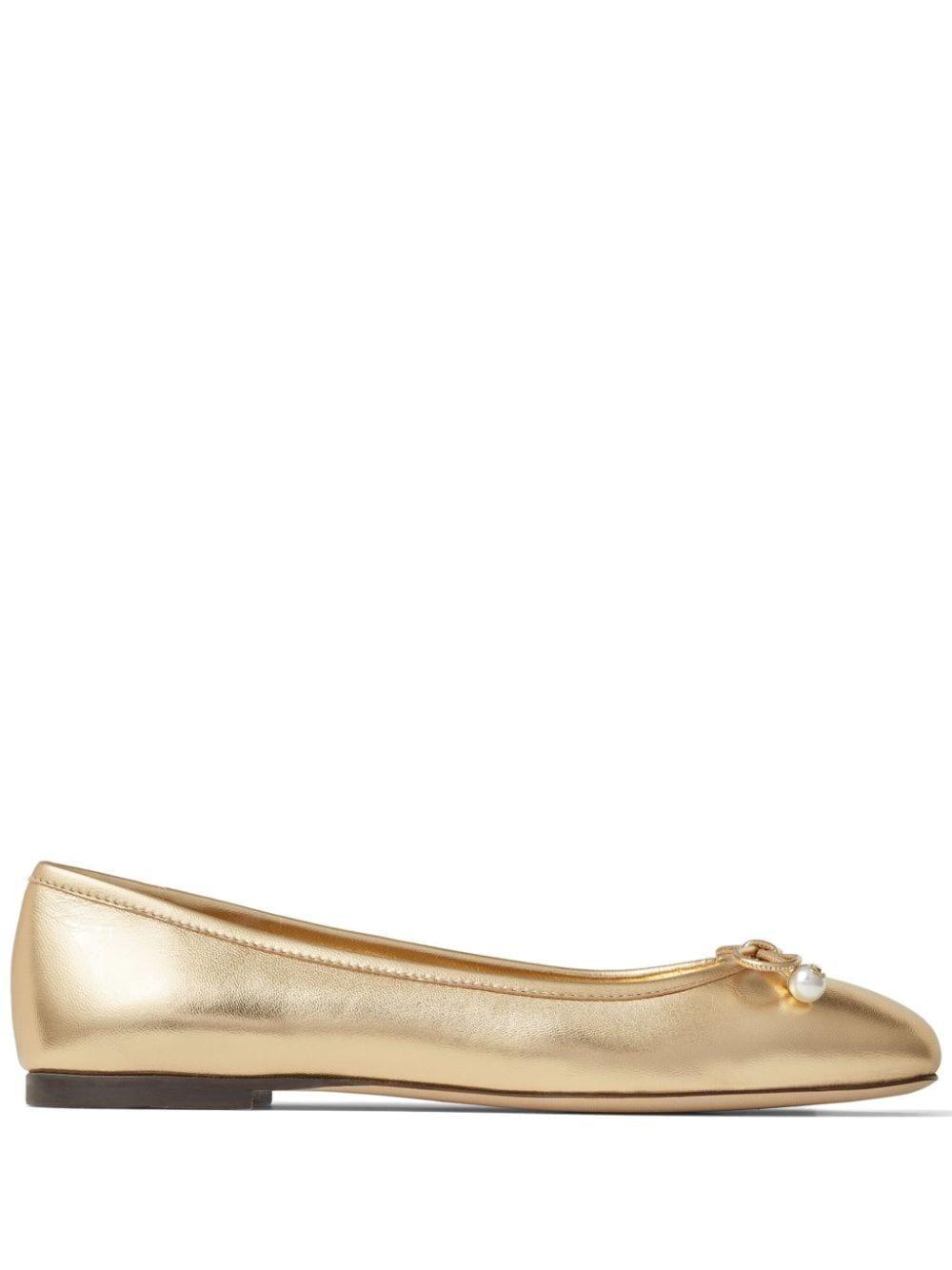 Elme Ballerina Shoes In Gold Product Image