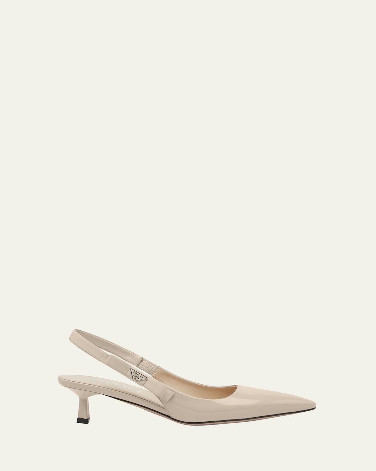 Prada Logo Patent Slingback Pump Product Image