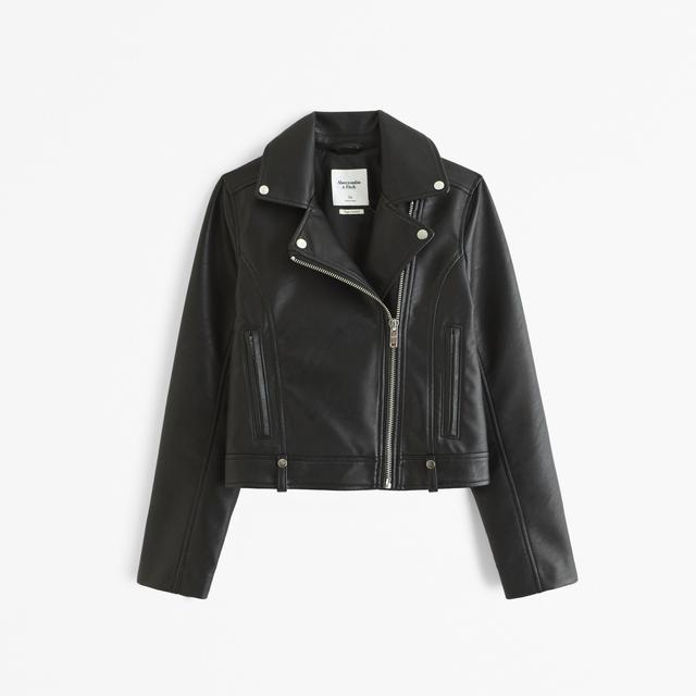 Vegan Leather Moto Jacket Product Image