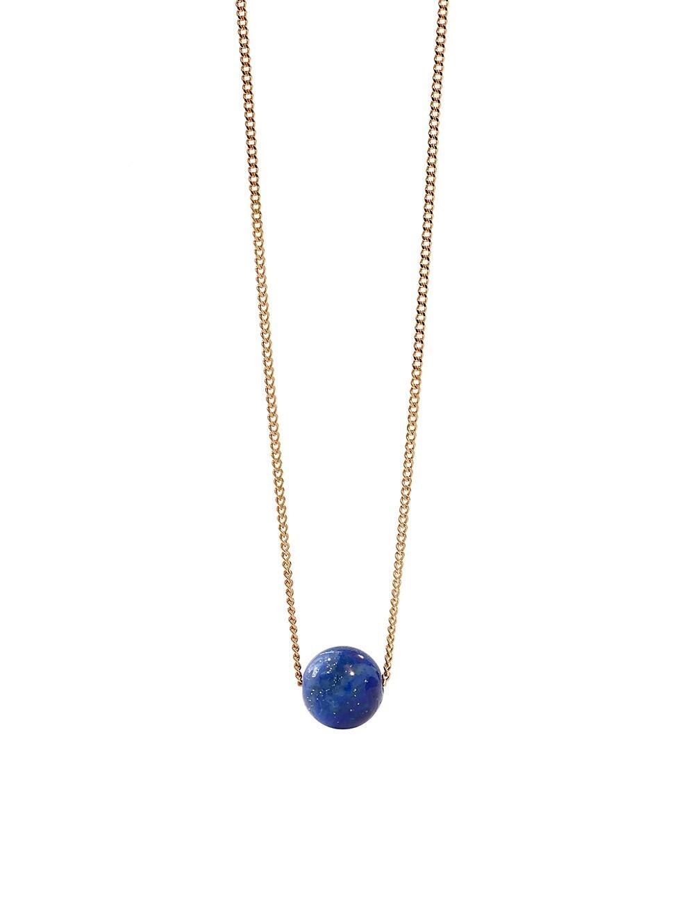 Womens Paradis Maya Small Goldtone & Lapis Necklace Product Image