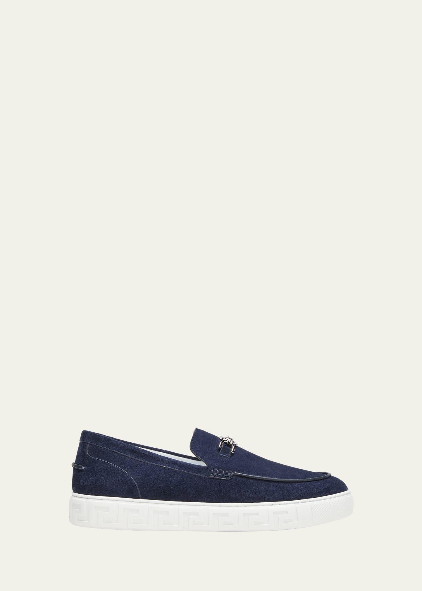 Men's Medusa Coin Suede Hybrid Loafers Product Image