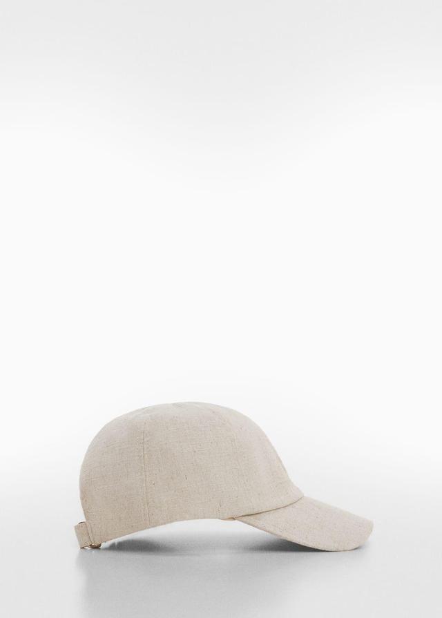 MANGO MAN - Embroidered cotton visor cap - One size - Men Product Image