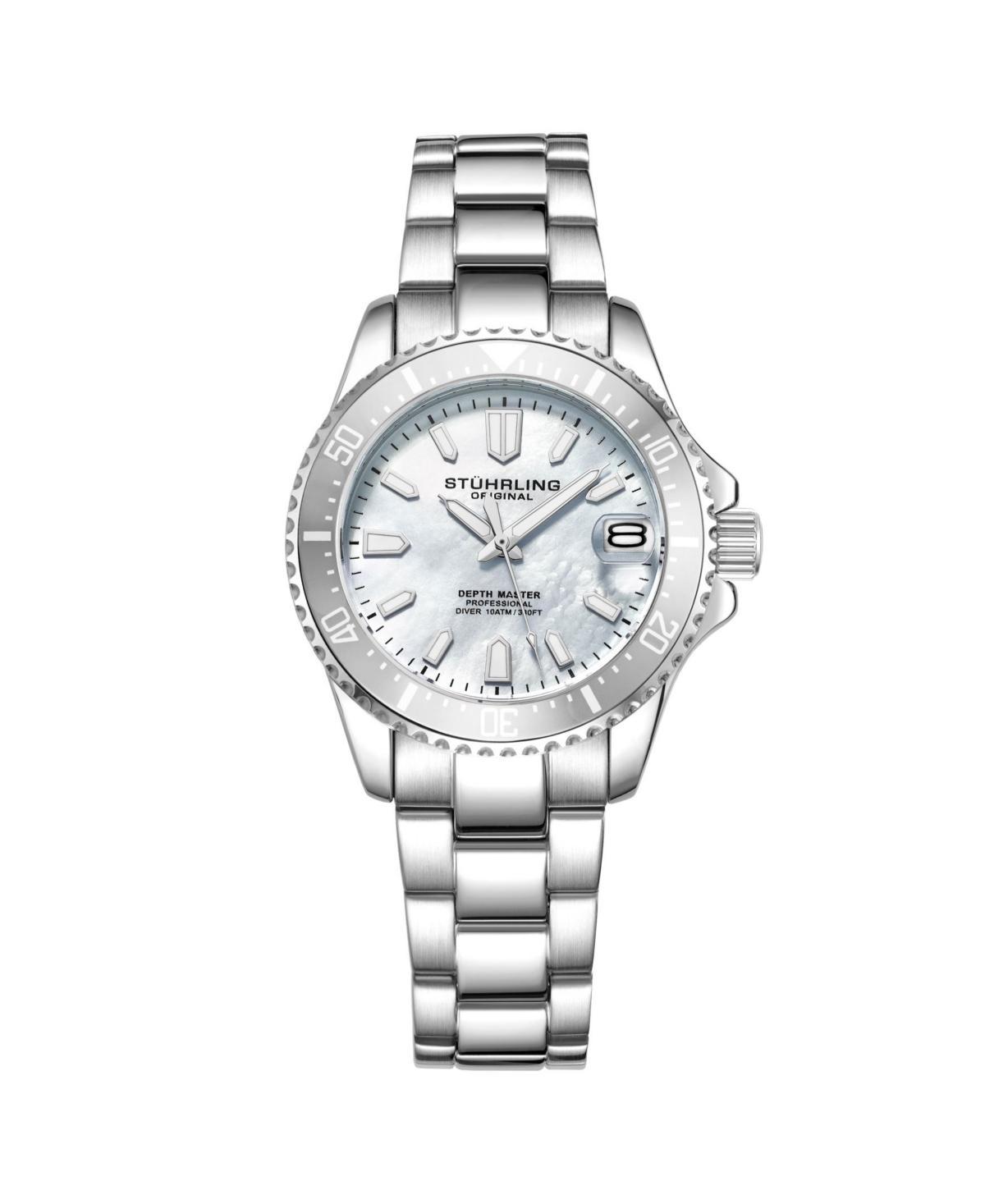 Stuhrling Womens Silver Tone Stainless Steel Bracelet Watch 32mm Product Image