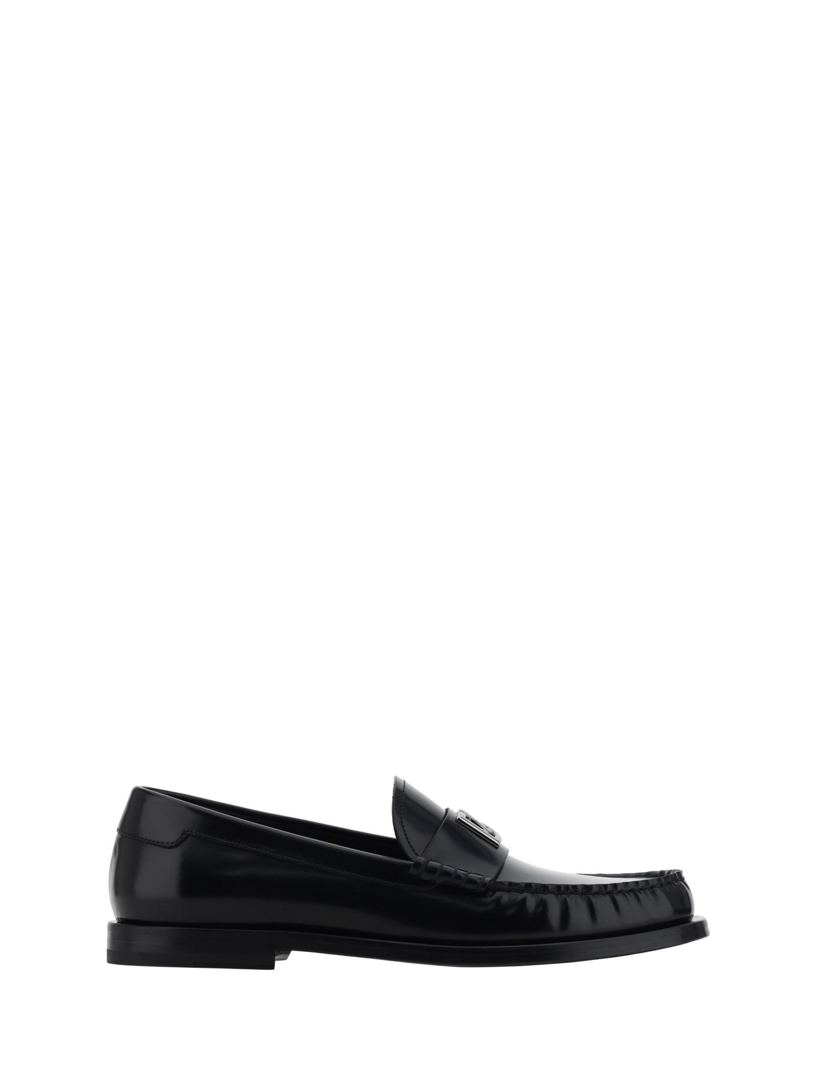 Plaqued Leather Loafers In Black Product Image