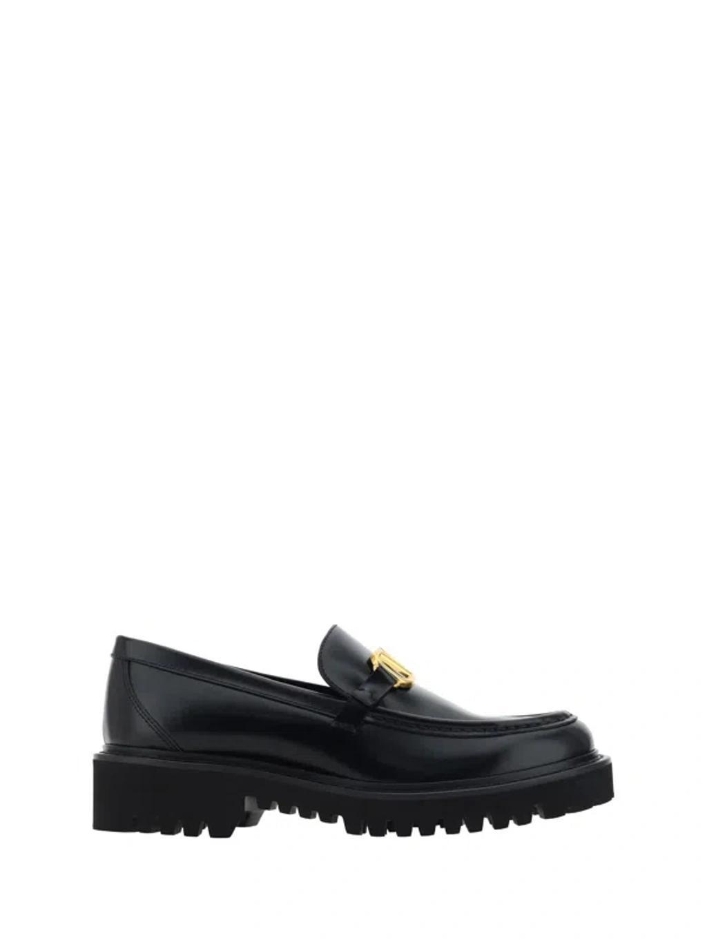 VALENTINO GARAVANI Valentino Vlogo Signature Leather Loafer In Black Product Image