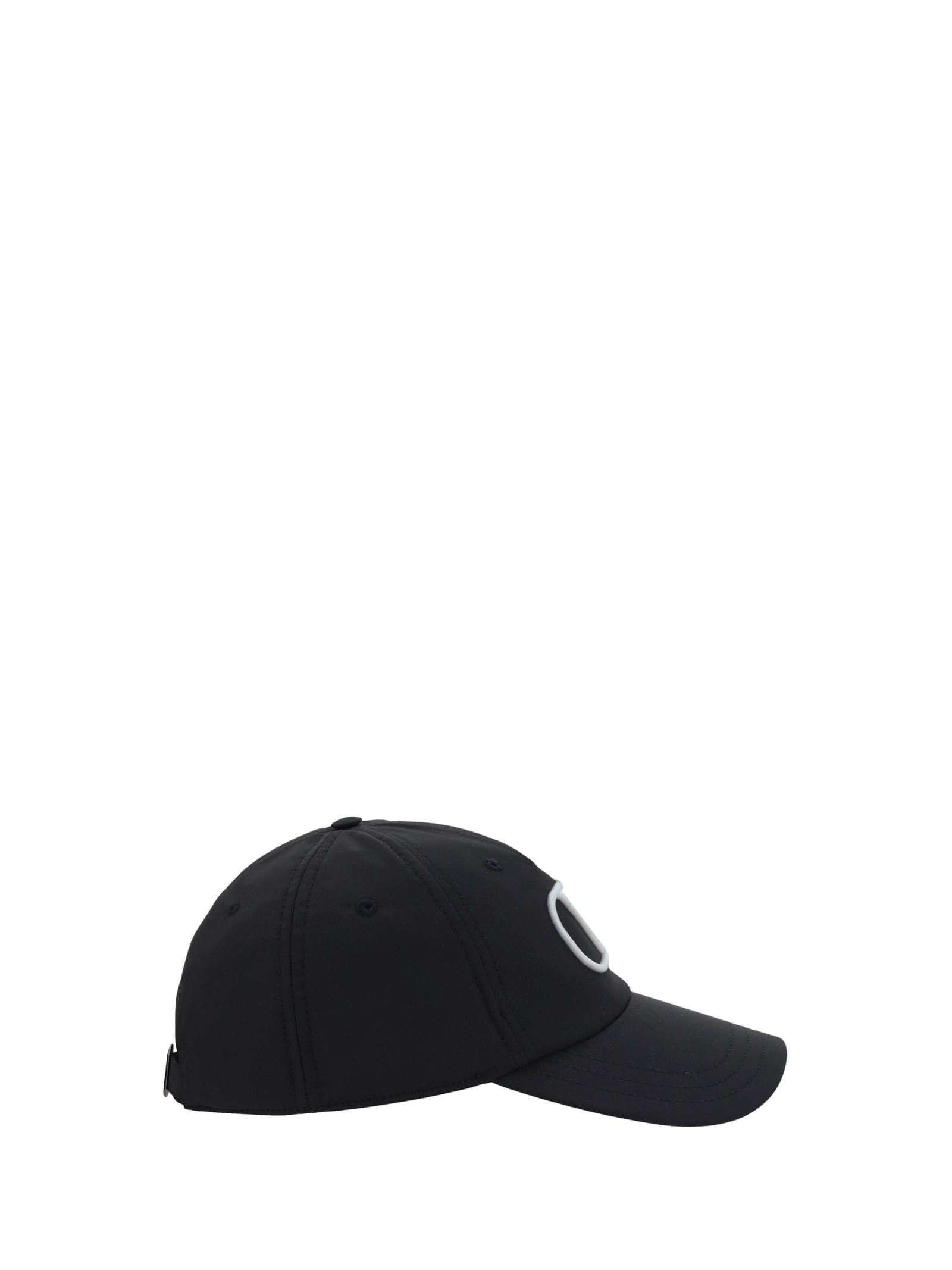 VALENTINO GARAVANI Baseball Hat In Nero/bianco Product Image