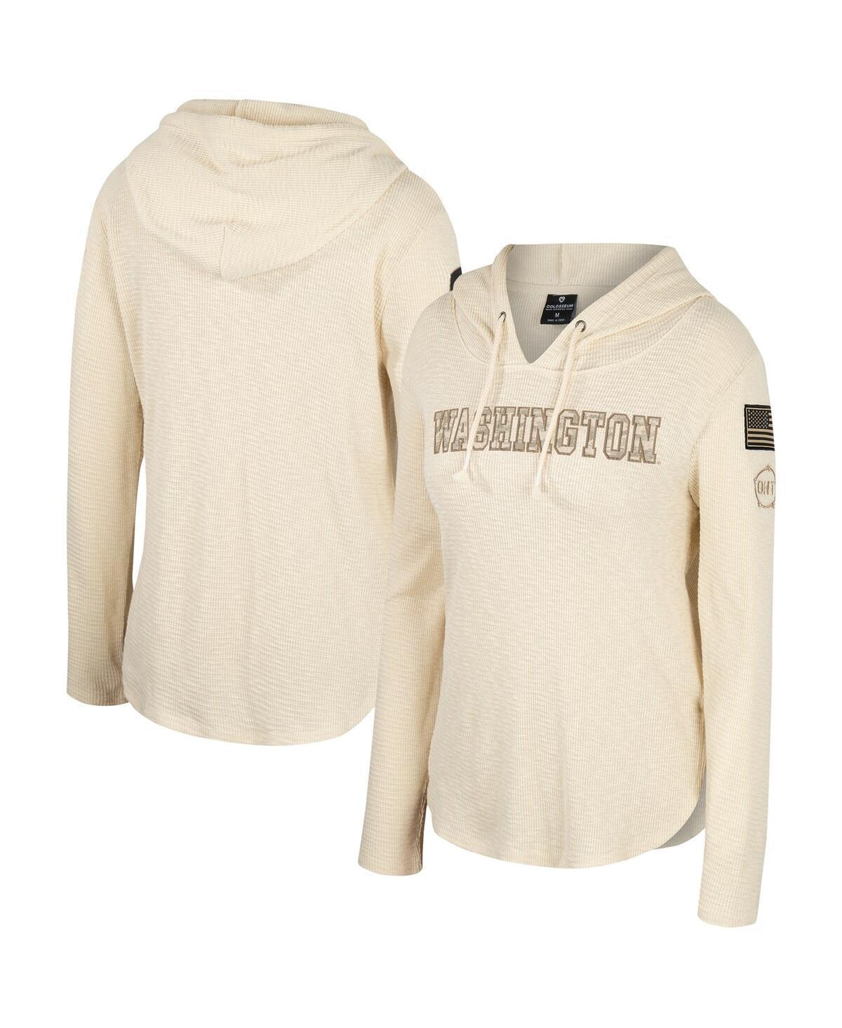 Womens Colosseum Cream Syracuse Orange OHT Military Appreciation Casey Raglan Long Sleeve Hoodie T-Shirt Product Image