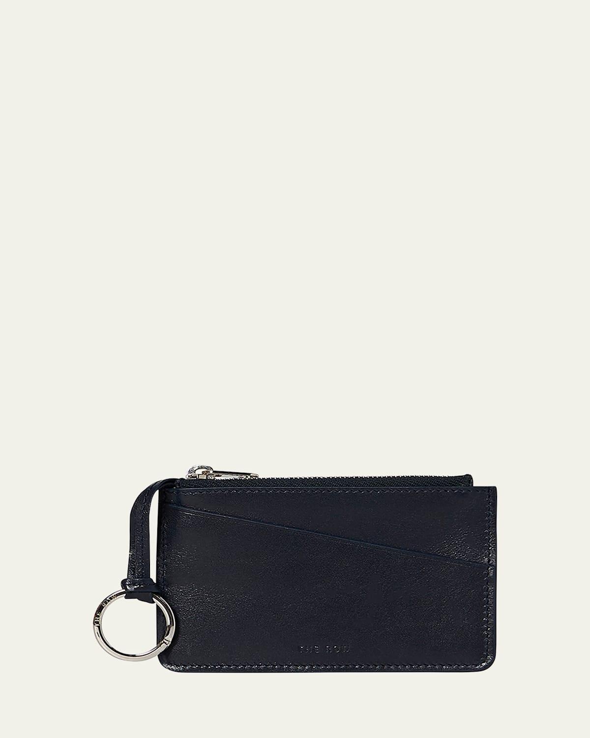 The Row Zipped Keychain Pouch Black.. Product Image